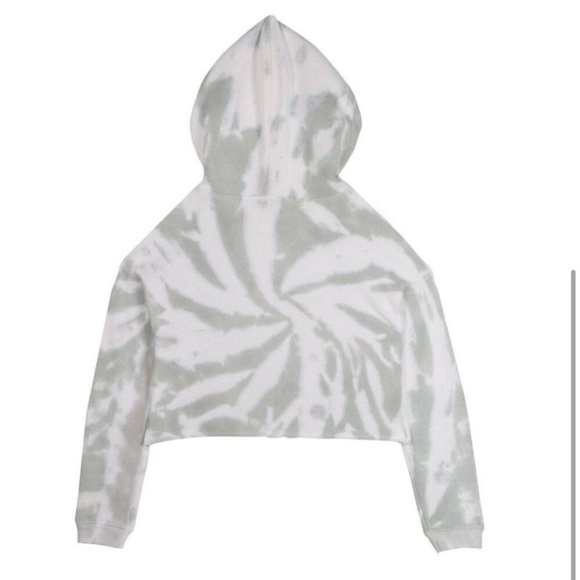 Washington Commanders RedskinsTie-Dye Cropped Hoodie Girls Size Large - Picture 3 of 3